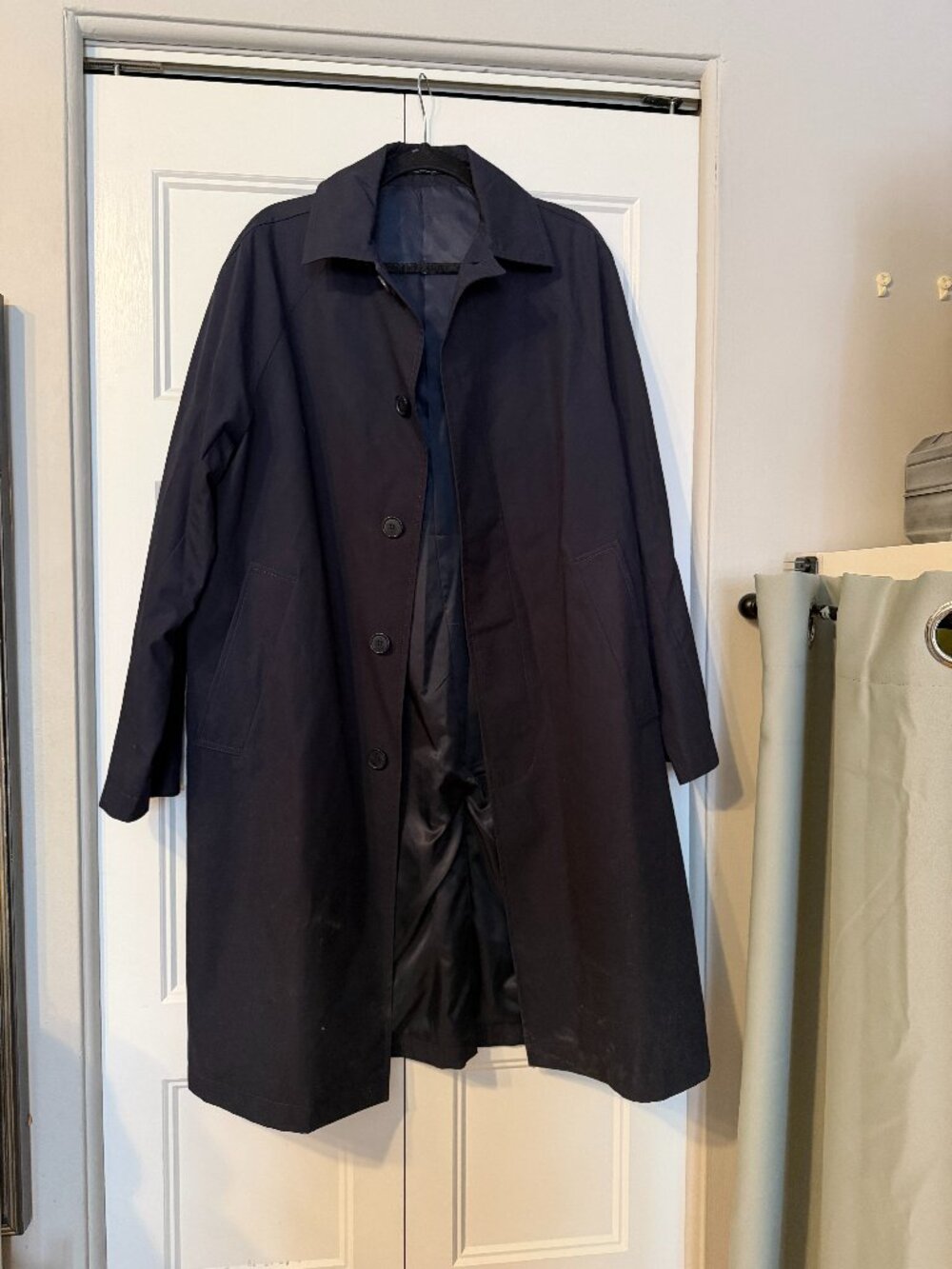 H&M Navy Blue Trench Coat/Blazer Jacket Size Small